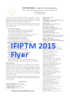 IFIPTM 2015 Flyer